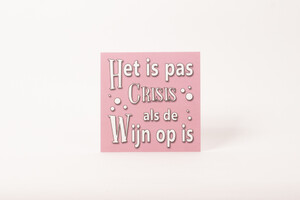 Postkaart, Licht rose, crisis wijn