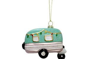 Caravan Kerstbal mint groen 